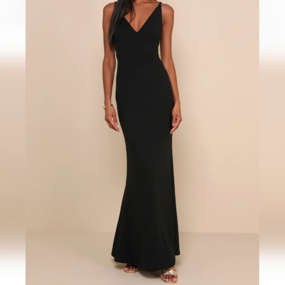 NWOT LULU'S BLACK MAXI DRESS XLARGE